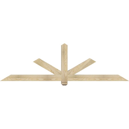 Ekena Millwork Kennewick Rough Sawn Timber Gable Bracket, Douglas Fir, 84"W x 24"H x 4"D x 4"F, 7/12 Pitch GBW084X24X0404KEN00RDF
